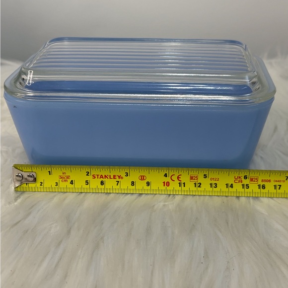 Antique Delphite Blue Glass Pyrex Storage Container - Picture 7 of 9